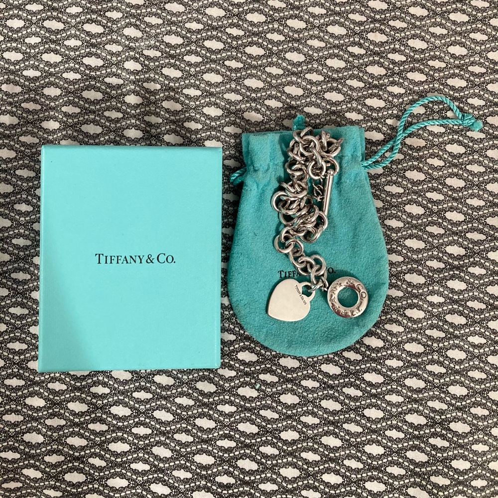Tiffany & Co. Heart toggle necklace approx 14"